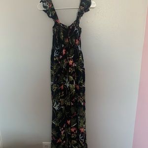 Black & floral raviya maxi dress size medium